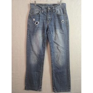 Axel Relaxed Jeans Mens 30 x 32 Straight Distressed Denim Inseam 29